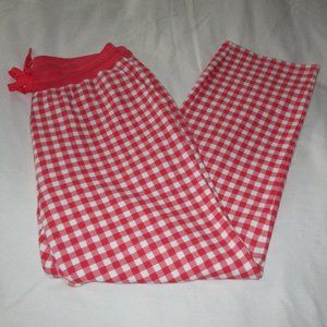 DRAPER JAMES Pink & White Gingham Tie Waist Pants Small NWT